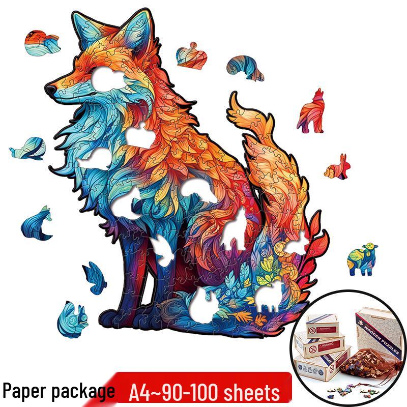 Irregular Animal Dog Penguin Wooden Puzzle in Stock