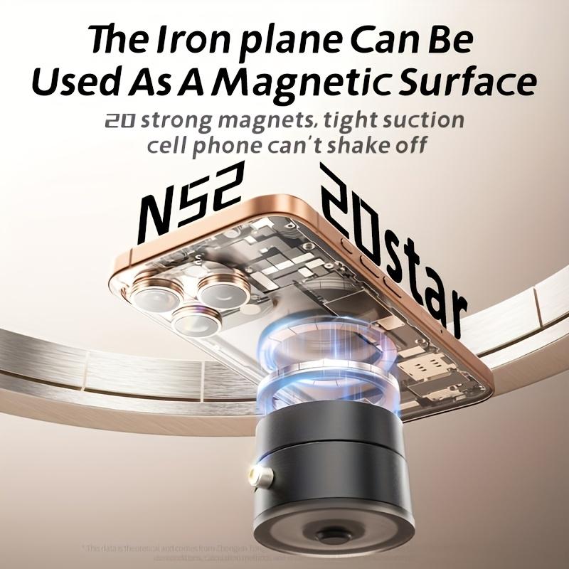 Dual Side Magnetic Suction Cup Foldable Rotating Stand Universal Phone Holder Vacuum Base Stable Multi Angle Viewing