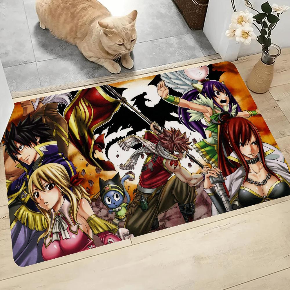 Fairy Tail Room Mats Anti-slip Absorb Water Long Strip Cushion Bedroon Mat Household Carpets