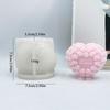 3D Rose Heart Shaped Candle Silicone Mold DIY Handcrafted Love Valentine's Day Decor Scented Candle Plaster Mould Wedding Gifts