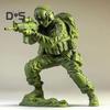 Elite Kampfsoldat Figur Grün Militärmänner Statue Sammlerstück Mini Soldatenstatue für Desktop-Dekor Militärbegeisterte Geschenk