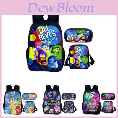 Inside Out 16inch School Backpack Set With Polyester Material For Kids And Teens