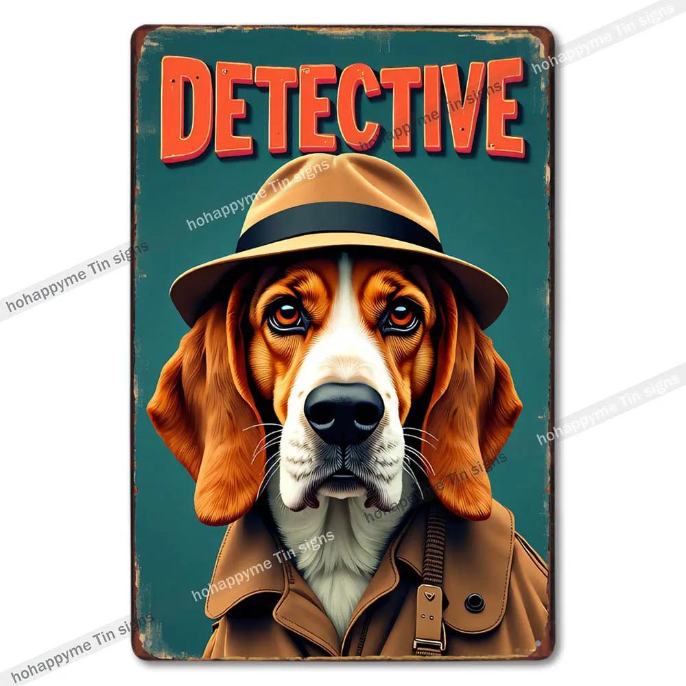 Vintage Cute Dog Themed Metal Tin Sign Retro Funny Puppy Wall Art Decor for Home Pet Shop Man Cave Rustic Iron Painting Plaque