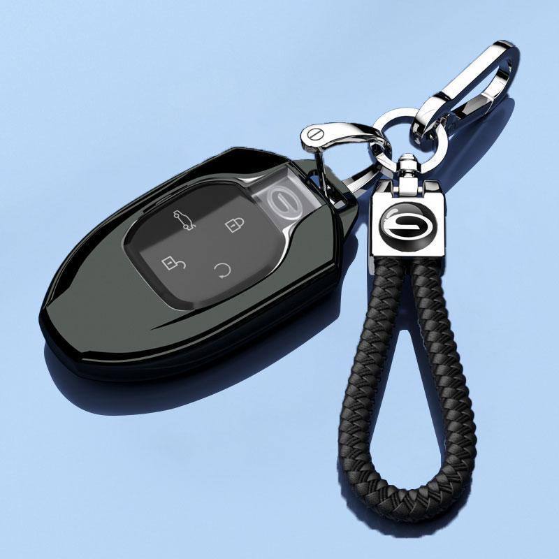 Protective Key Case for 25 New GAC Trumpchi GS4 - Complete Shell with Decorative Pendant