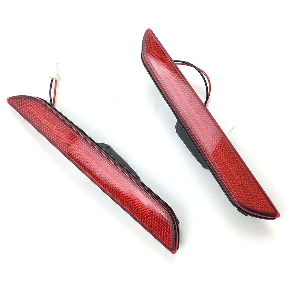 2Pcs Red Side Light Smoked For Ford Mustang 2015 2016 2017 2018 LED Rear Side Marker Reflector Lights Lamps Bumper Signal Light
