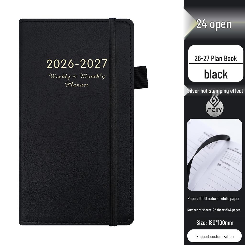 26-27 Mid-Year Weekly Pocket Planner - Compact English Schedule Notebook, 24K Pages.