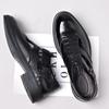 Fashion Solid Color Men's Dress Shoes 2024 Summer New Cowhide Hollow Leather Shoes Sandals Fashion Casual Designer Shoe Male