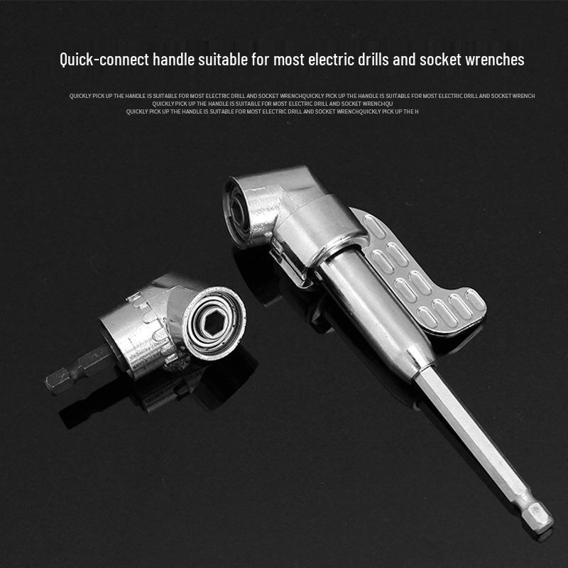 105° Corner Adapter with Handle, Right Angle Screwdriver Bit, Socket, Multi-Function Bit, and Universal Joint