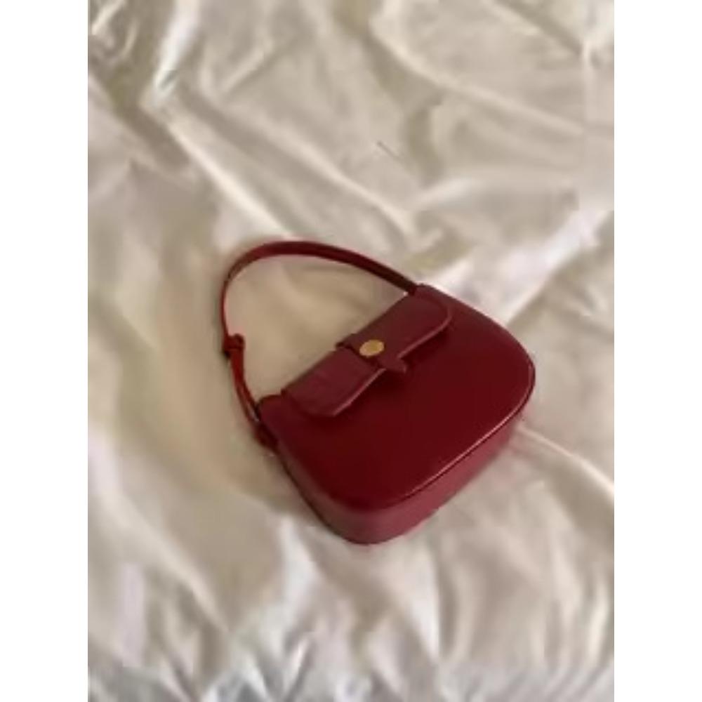 

Korean Version of Simple Retro Niche Ins Versatile Small Handbag for Women s Casual Shoulder Messenger Small Bag for Women червоний