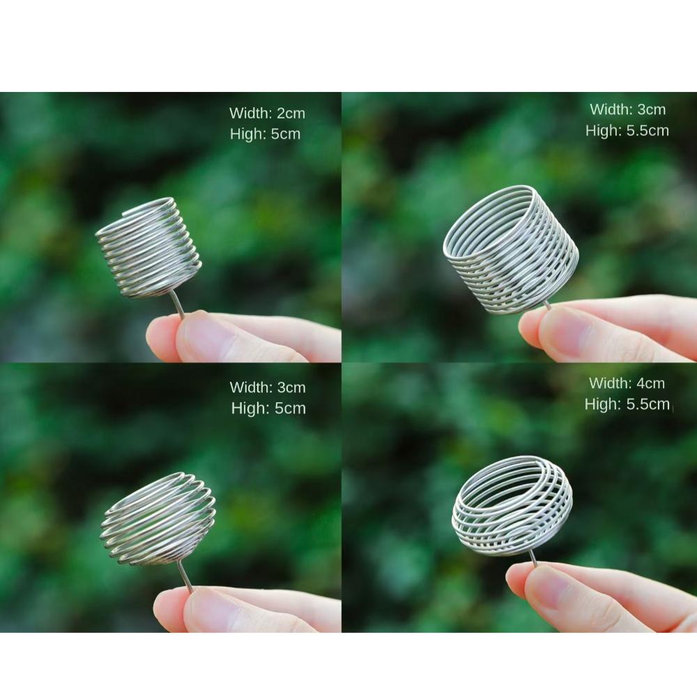 10pcs With Spikes Bonsai Baskets Stainless Steel Automatic Gardening Fertilization Baskets Fertilizer Tool for Flower Plant