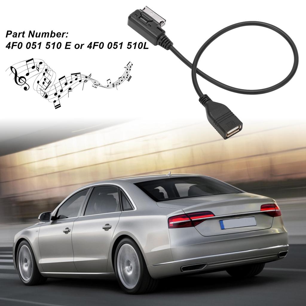 Car AMI To USB Cable 4F0 051 510 E Music Media Adapter Replacement for A3 A4 S4 A5 S5 A6 S6 2009 Onwards