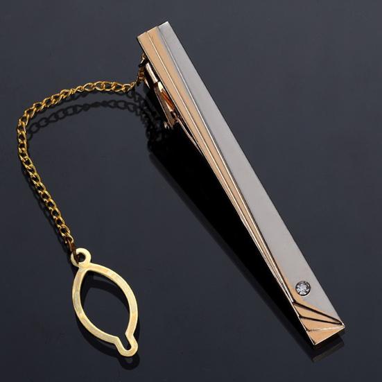 Men Tie Clip Suit Shirt Lapel Pin Detachable Design Weddings Business Events Parties Tie Pin Fashionable Accessory