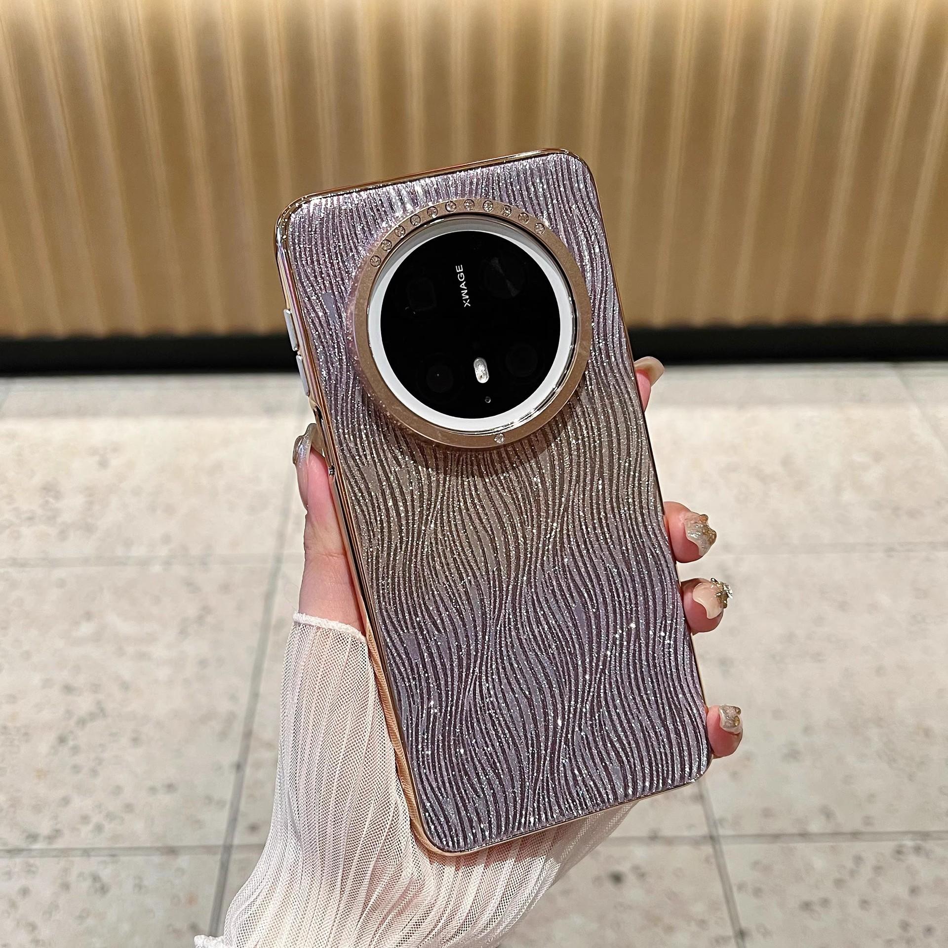 

Applicable To Huawei Mate70pro Tassel Phone Case High-end Luxury Glitter Powder Mate60PRO Protective Case Pura70U