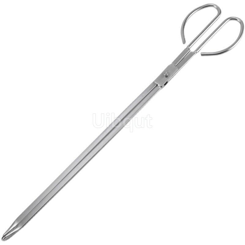Stainless Steel Fire Tongs Coal Grabber Trash Picker Household Vintage Extended Kitchen Coal Grill Tongs Large and Small Sizes