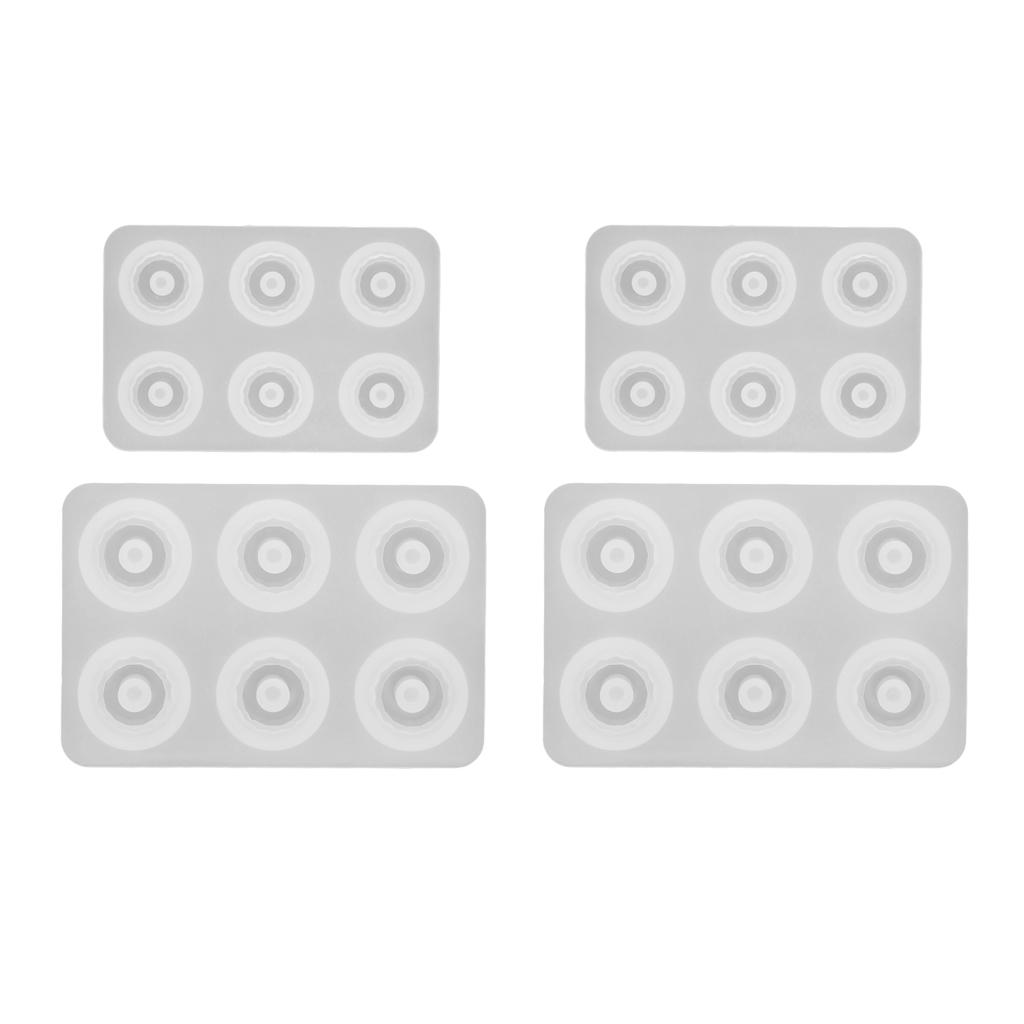 4er Set Silikonperlenformen Gießform Harz Schmuckherstellung Anhänger Handwerk DIY Werkzeug