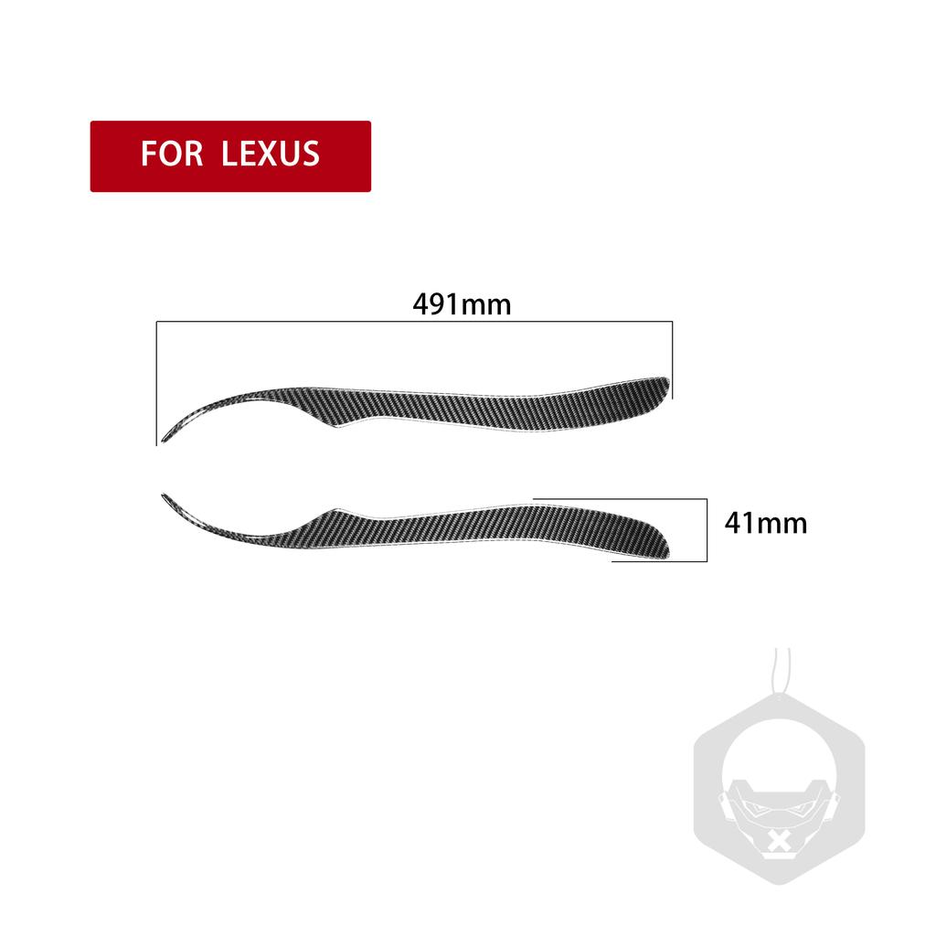 1 Pair Tail Light Eyelid Headlamp Eyebrow Strip Trim Decal Carbon Fiber Cover For Lexus IS200