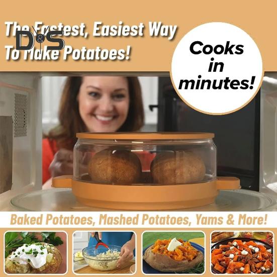 Napařovač brambor do mikrovlnné trouby pro kuchaře Křehké nadýchané brambory Bez BPA Slanina Bramborové konzervy Rovnoměrně uvařené bramborové hrnce Všestranný vařič brambor na pečení