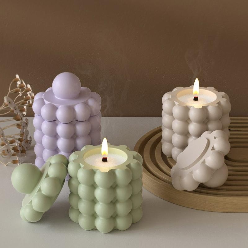 Silicone Jar Mold Pen Holder Molds Crafting Making Mold Silicone Texture for Home Decoration and Creative Projects