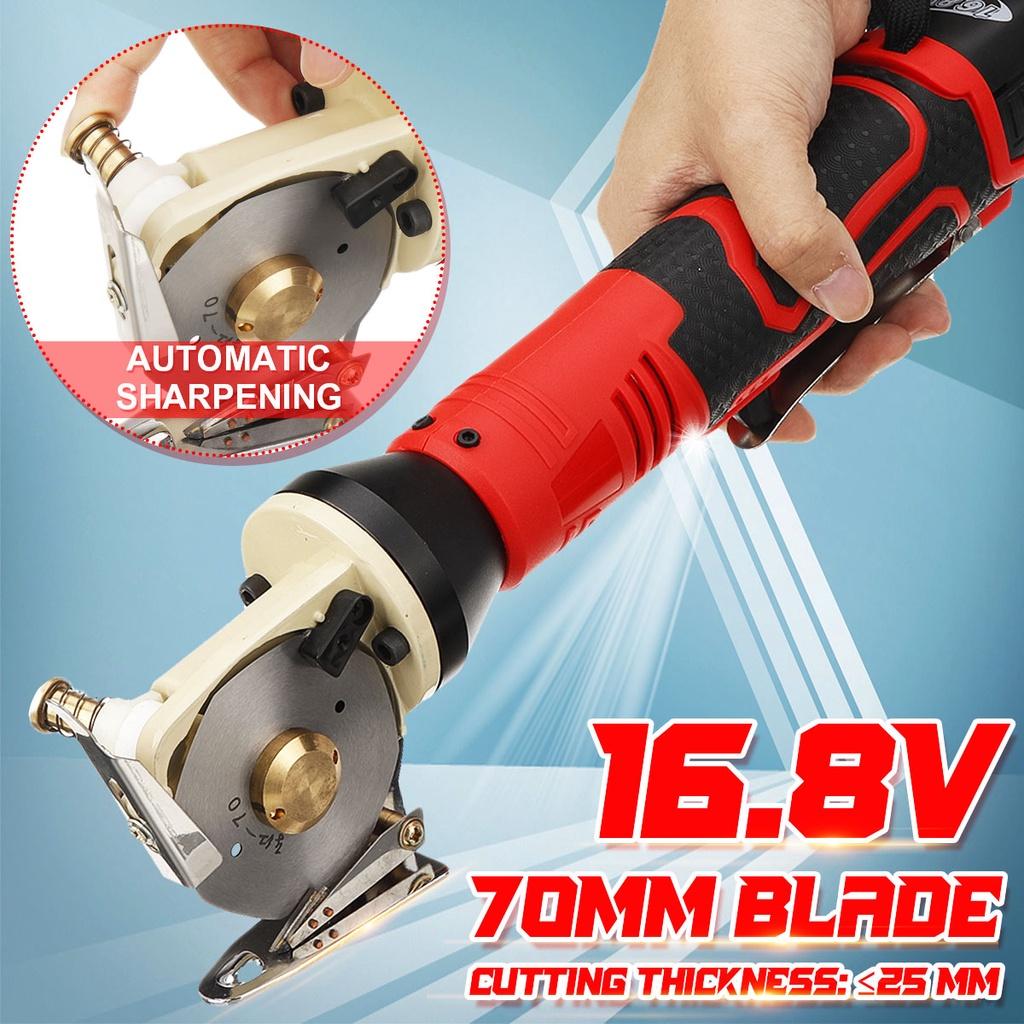 

16.8V Electric Scissors Shear Cloth Cutter Fabric Cutting Machine Kit Portable Cordless Electric Round Scissors 1 x Battery
