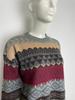 Women's Retro Color Block Christmas Knitted Pullover Sweater