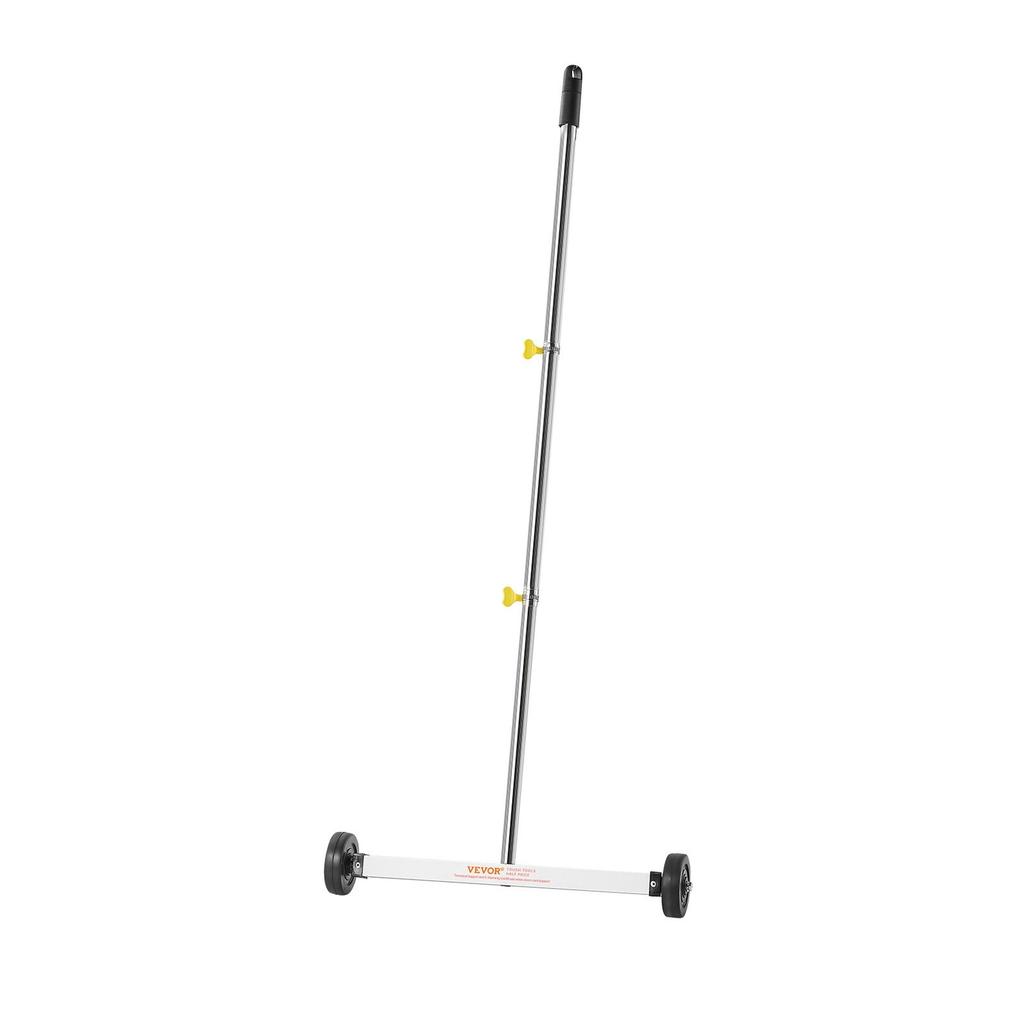 Magnetic Sweeper with Wheels, 43 cm, 4.5 kg Load Capacity, Lightweight Magnetic Pickup Sweeper with Adjustable Handle, Pick Up Nails and Screws, Easy