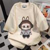 LABUBU Women's and Girls' Popular T-shirt Cute and Comfortable Cartoon Summer Casual Top