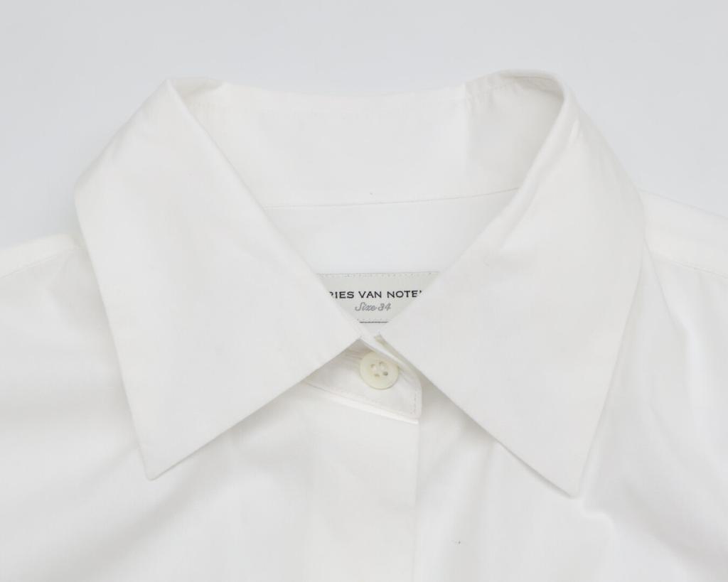 DRIES VAN NOTEN [Domestic regular] 22-158-10-091635 Embroidered long sleeve shirt/ tops 34 White / blackUsed