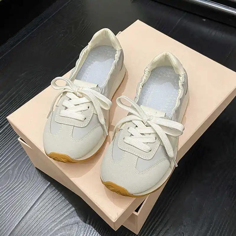 Fashion Normal Leather Platformed Designer Shoes Woman Oxford Elegant Heeled Shoes For Women Black Low Heel Shoes Sneakers Sports