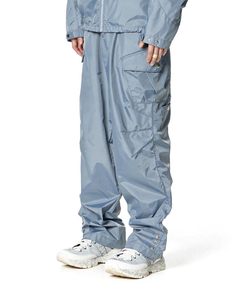 Loghideumatin Oblique Cargo Pants (Blue Gray)