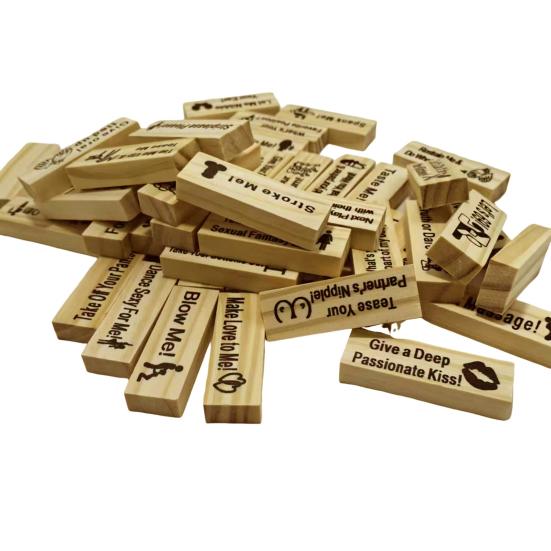 Set Torre di Blocchi per Appuntamenti Sfide per Adulti Set di Blocchi da Costruzione Impilabili Gioco di Impilamento Torre di Blocchi per Serata di Appuntamenti di Coppia