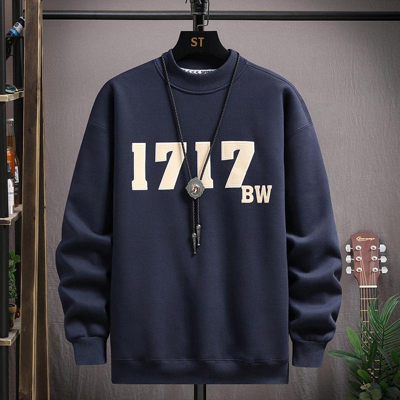 

Men s Semi-turtleneck Velvet Thickened High School and Junior High School Students Thermal Bottoming Shirt M тёмно-синий