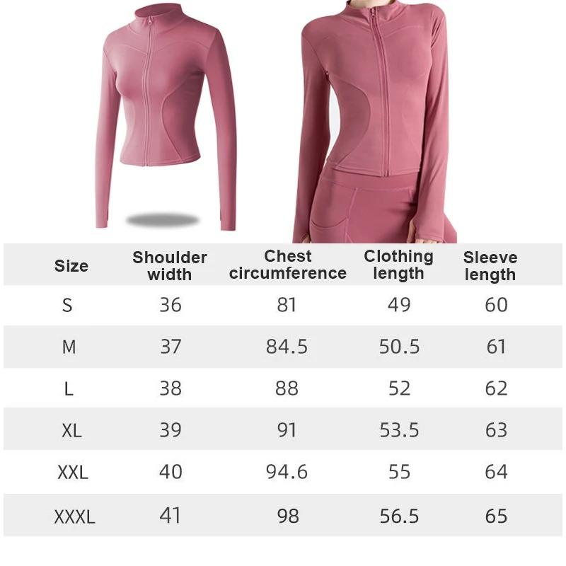 Long Sleeved Women Jacket Quick DryingTight Yoga Suit For Slimming Fitness Running Yoga Sports Zipper Stand Collar Casual Jacket