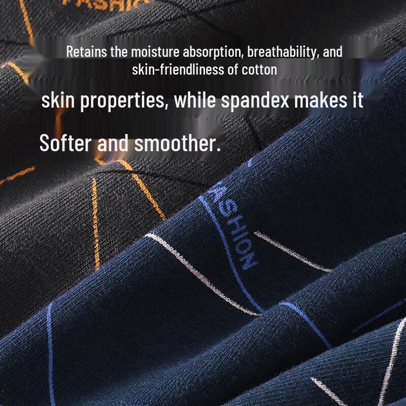 Hengyuanxiang Men's Antibacterial Cotton Boxer Briefs