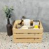 Boîte de rangement - CREATIVE DECO - 40 x 30 x 23 cm - Bois naturel - Vintage - Cagette en bois