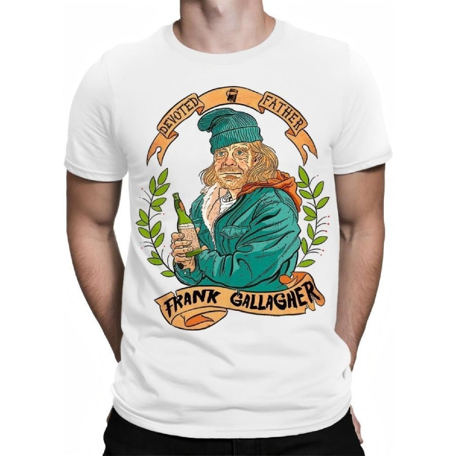 ADHWNMQW Shameless Art T-Shirt, Frank Gallagher Tee, Men s White S белый