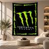 Decorative Tapestry,Monster Energy Printed Wall Art, Lightweight Wall Hanging For Bedroom Background