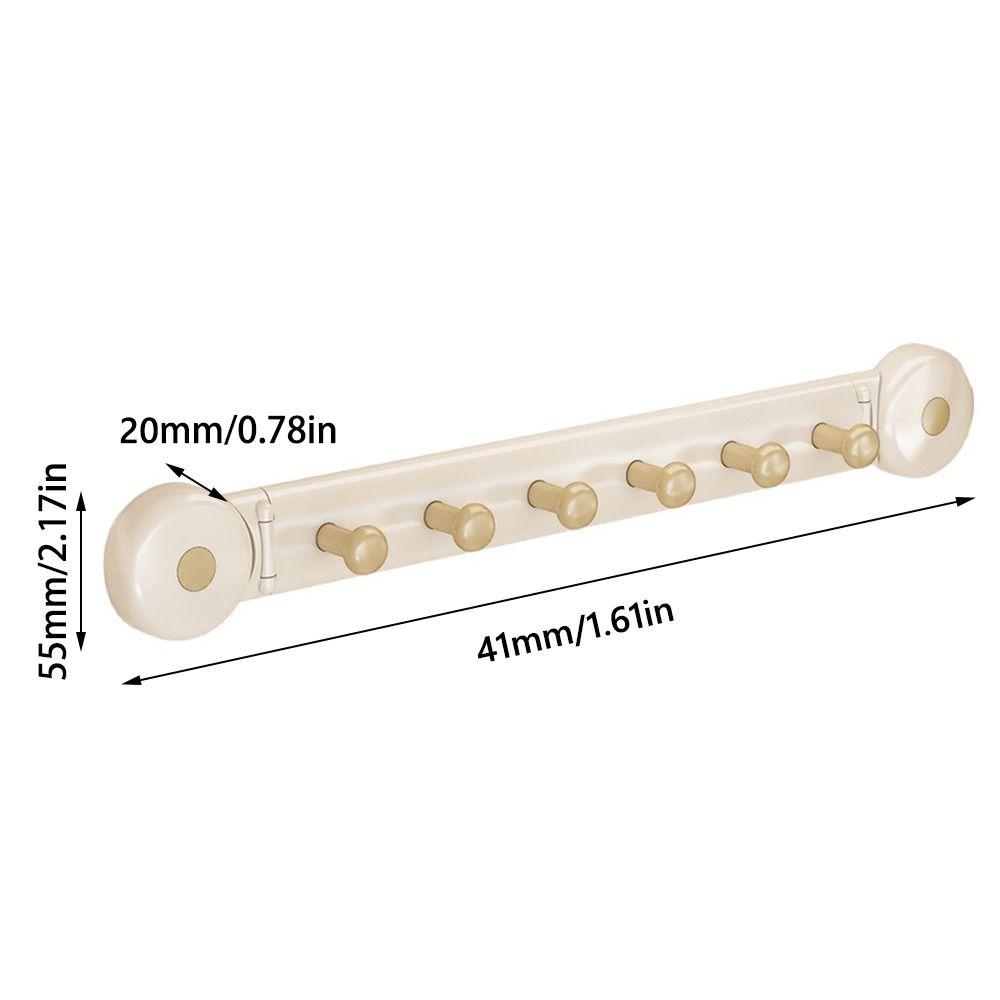 Multi-Purpose Storage Hooks 6 Hooks Bathroom Towel Rack Durable Kitchen Storage Hook  Accessories