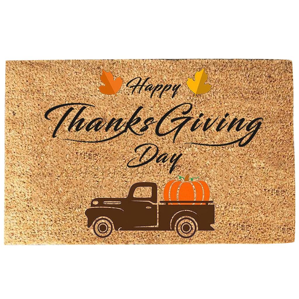 Thanksgiving Festival Decoration Front Door Carpet Indoor Outdoor - Mat