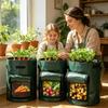 Sacos de Cultivo 10 Galões 3 Peças Reutilizáveis Resistentes a Rasgos Sacos para Cultivo de Vegetais para Interior Exterior Quintal Peitoril de Janela Cenouras