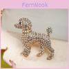 Animal Dog Alloy Brooch With Electroplated Finish For Formal Wear And Gift Purposes