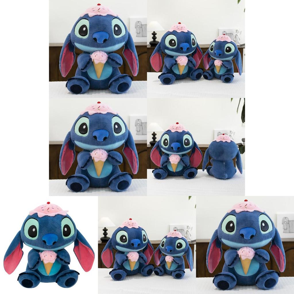 Plush Ice Cream Stitch Animal Toy With Pp Cotton Filling For Kids Gift Idea