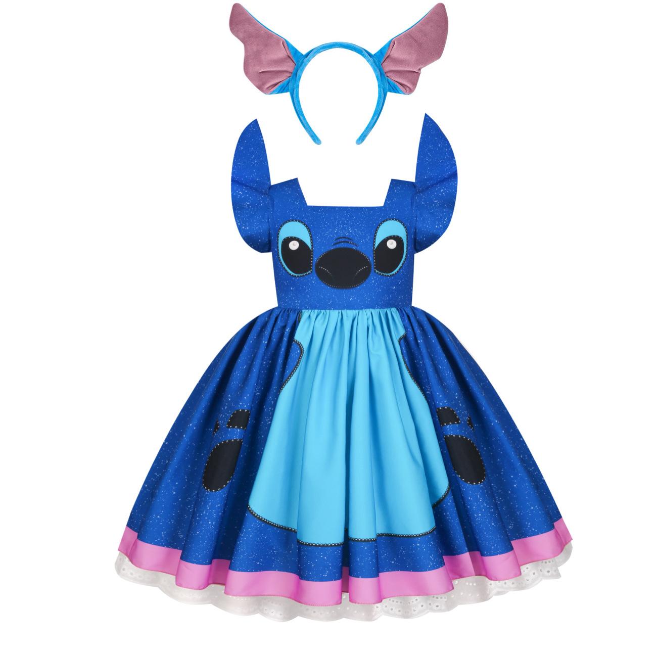 

Милі повсякденні сукні принцеси для дівчаток з мультяшним принтом 140