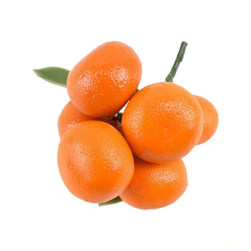 QX2E Artificial Tangerine Fruit Simulation Foams Tangerine Realistic Tangerine Fruit