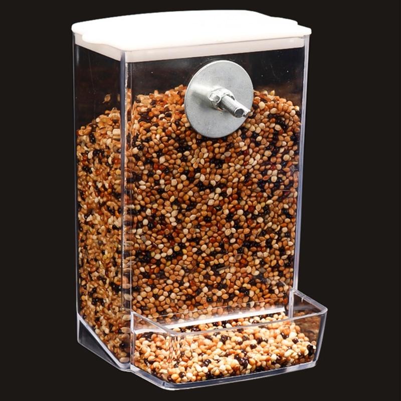Dustproof Bird Food Feeder Hangable Feeding Box Automatic Bird Feeder Anti-spill Bird Food Container with Large Capacity