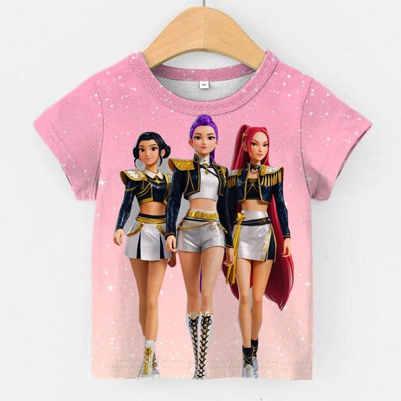 2026 New KPop Girl T-shirt, Fashion 3D Short-sleeved, Girl Trend Top
