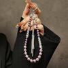 Luxury Diamond Tassel Crystal Mobile Phone Lanyard High-End Pearl Dahua Pendant Short Portable Chain for Phones