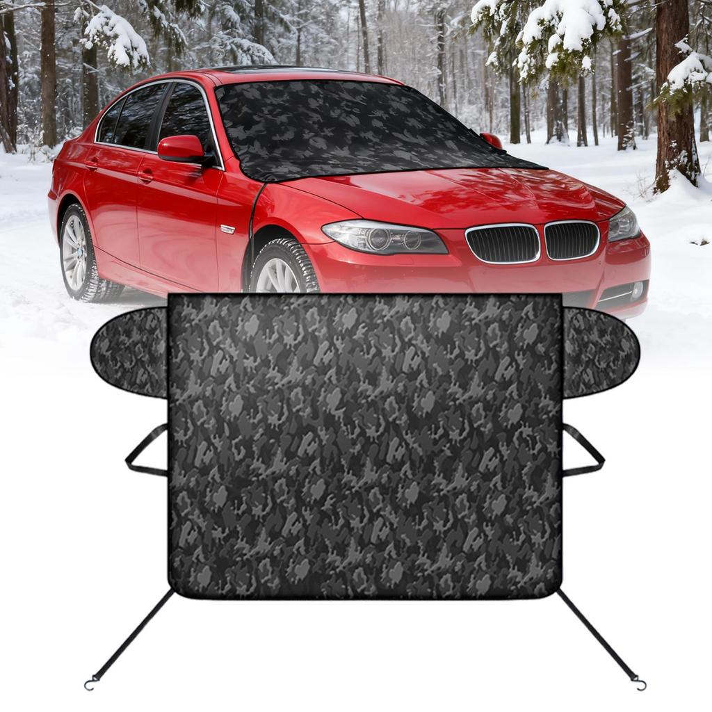Car Windshield Cover Windproof Heavy Duty Protector Winter Car Oxford Fabric Ice Rain Cover for Vehicle Motorcycle Sedan Pickup