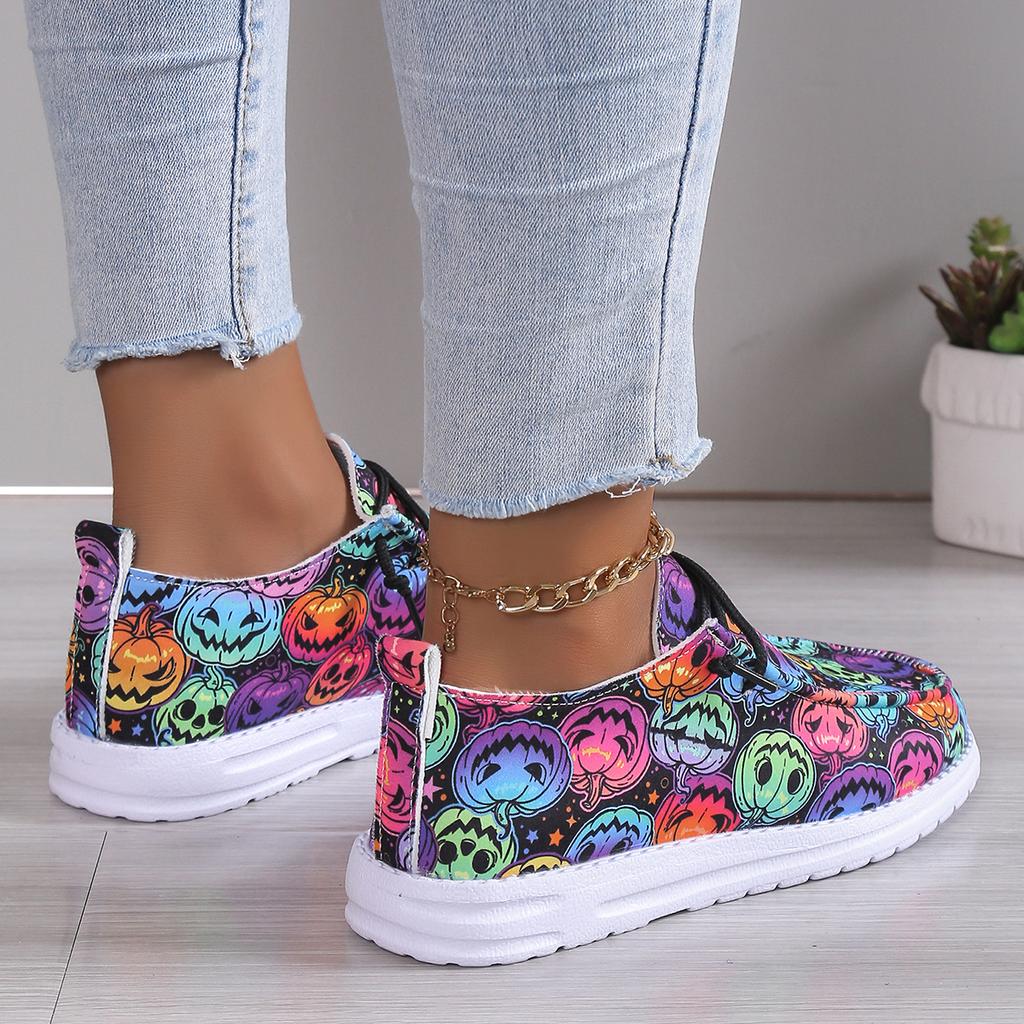 fashion Women's Vulcanize Shoes Round Toe Flat Slip on Shoes for Women Outdoor Fashion Patchwork Color Flats Platform Elastic Band Shoes