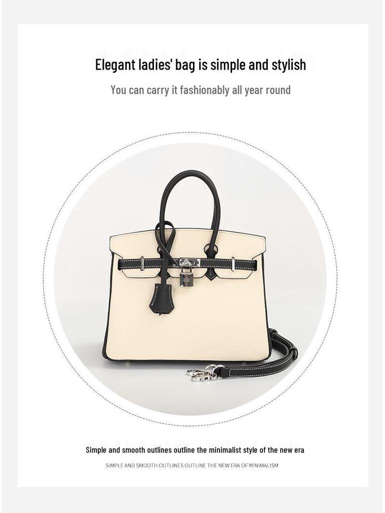 2025 Summer Women's Color Block Handbag - Trendy Platinum Shoulder & Crossbody Bag in European & American Fashion Style.