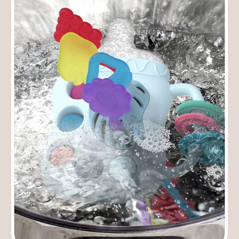 Multicolor Pull String Activity Teething Function Sensory Development Sensory Milk Bottle Chew Training Infant Montessori